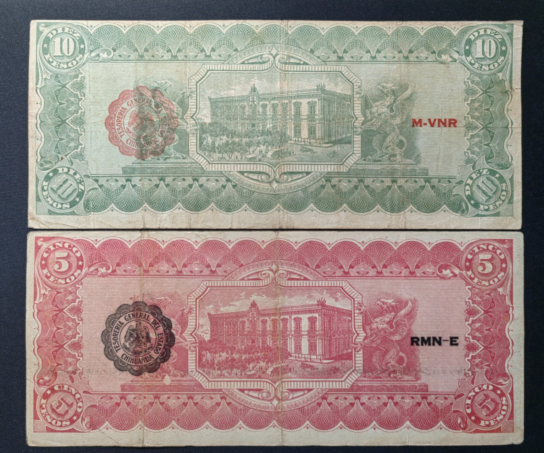 外国精品纸钞 流通品-墨西哥临时政府纸币-1914年百年老纸币