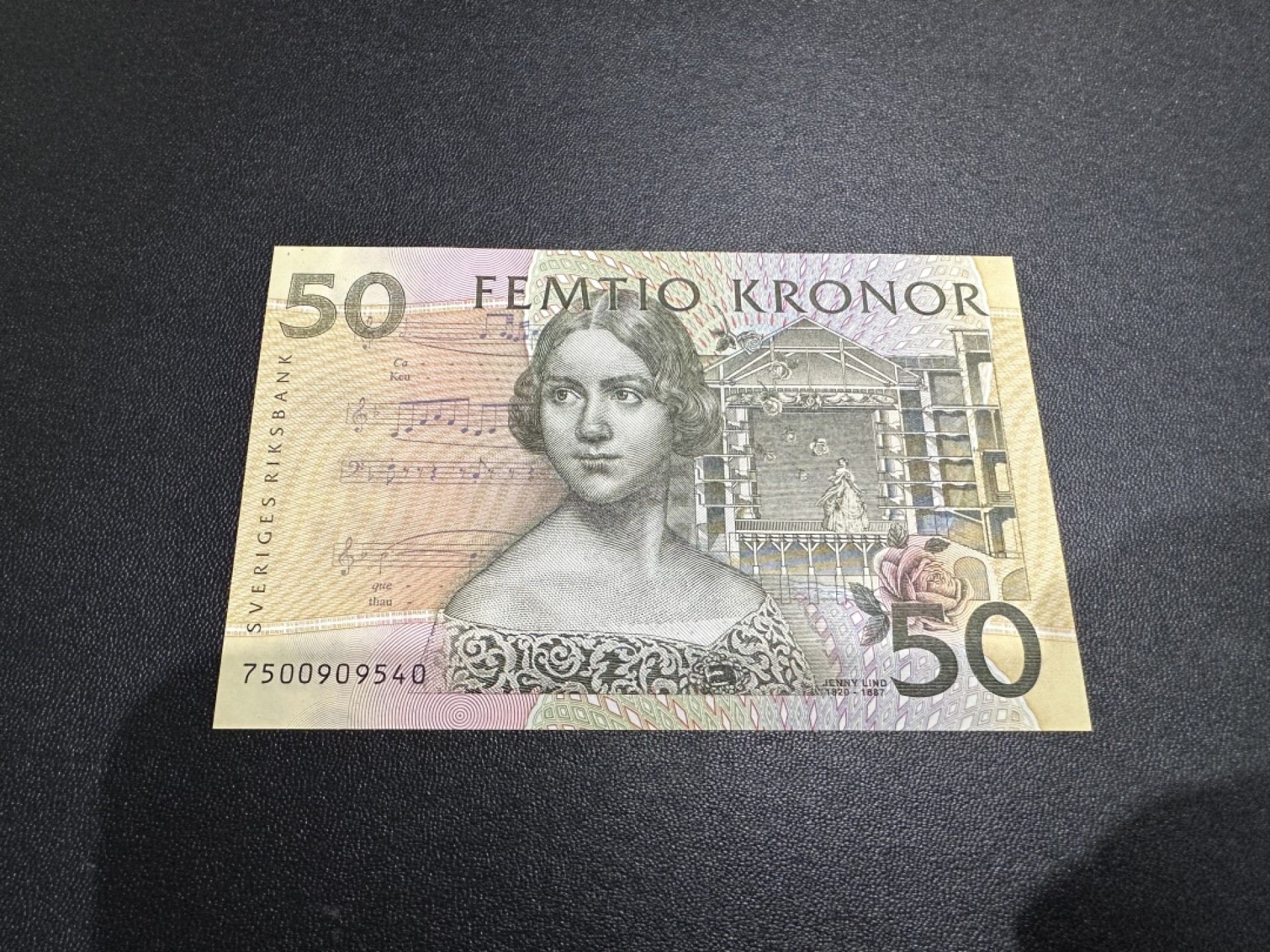 《外钞收藏家》第二百六十三期（连拍第一场） 瑞典50克朗 夜莺 全新UNC