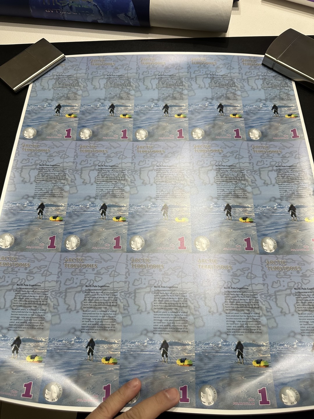 《外钞收藏家》第二百六十三期（连拍第一场） 澳大利亚北极商业纪念钞1元 15连体 全新 炮桶精装