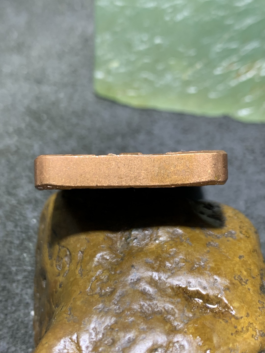 精美紫铜黄财神大黑天护身牌一个