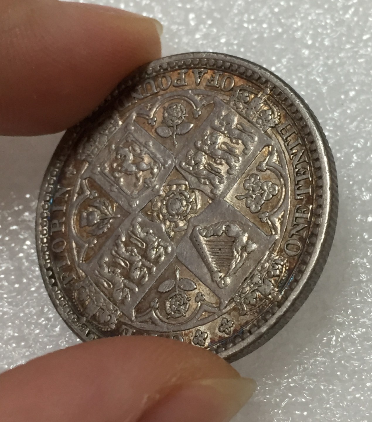 方圆集藏第四期专场 8452-英国 1849无神版弗罗林银币 彩币