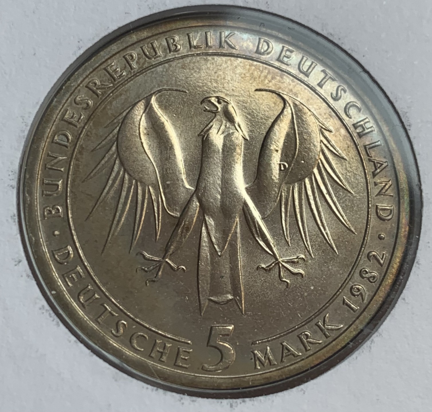 瓶子🏺第88期拍卖会 德国1982年5马克纪念币G厂普制精制 歌德  原封