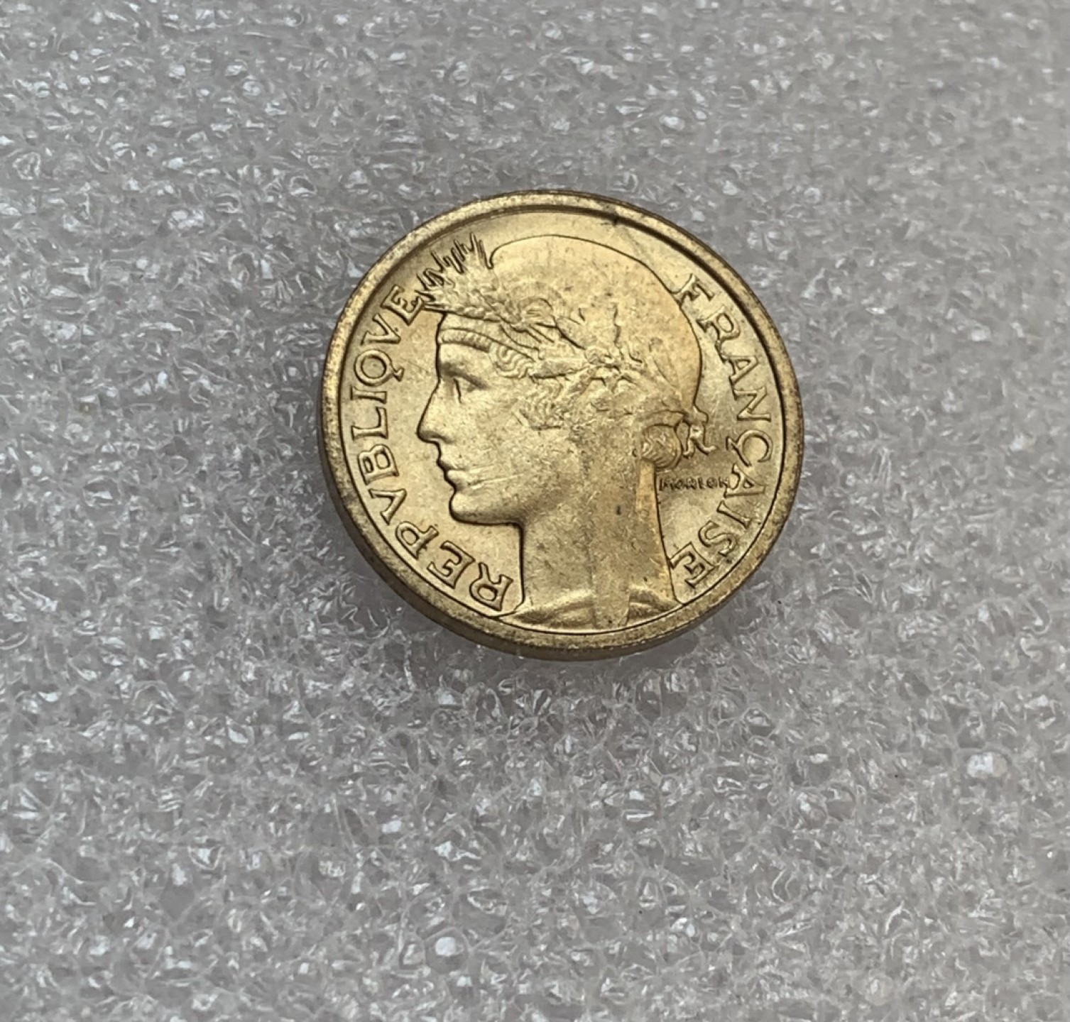 瓶子🏺第88期拍卖会 法国硬币1939年B版50分女神图案铜币