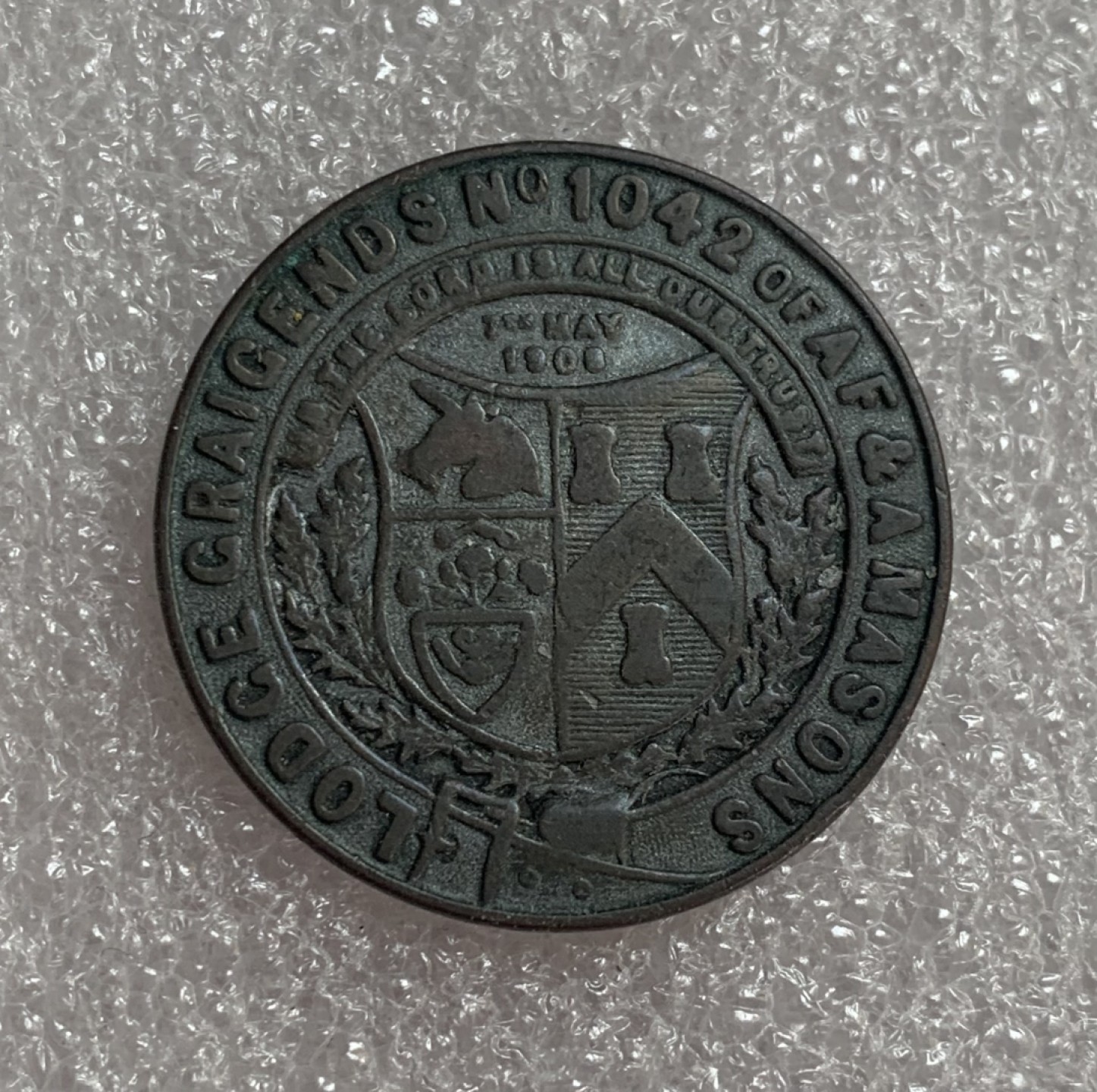 瓶子🏺第88期拍卖会 共济会1908年1便士铜质代币