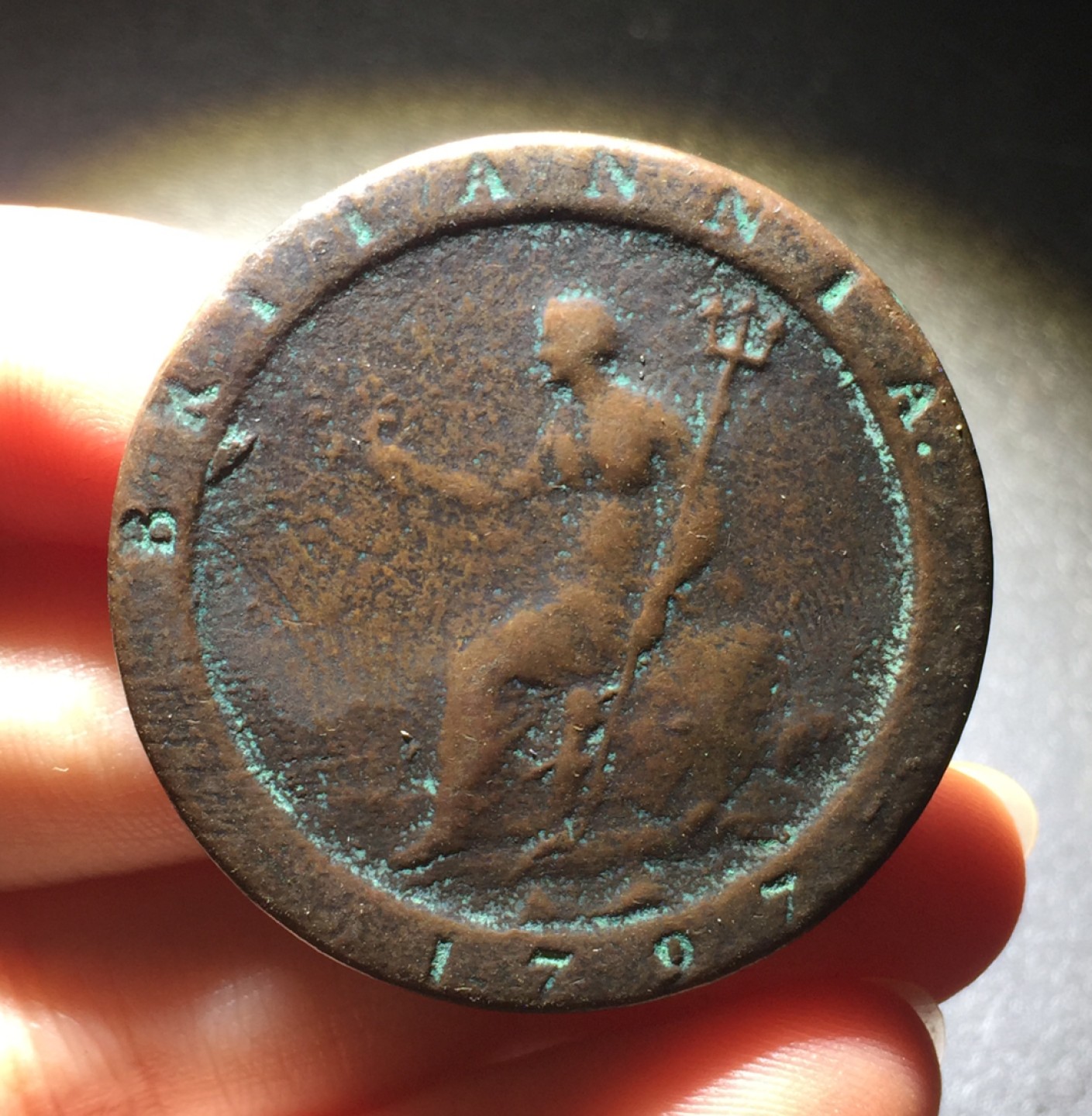 方圆集藏第四期专场 11083-英国1797年乔治三世车轮一便士铜币