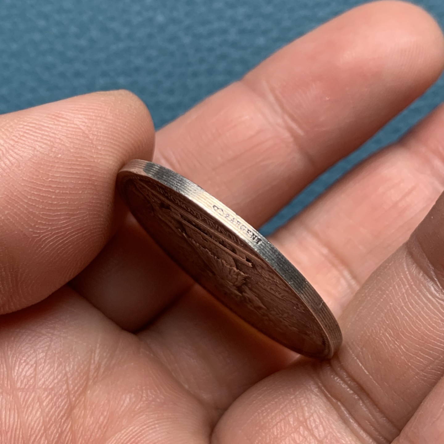 《竞宝斋》第157场-法国八角与章 专场！周日，周一，周四 3场 (全场包邮) 法国银质代币，巴黎预见未来储蓄银行，15.54g，31.8mm，丰饶角边铭