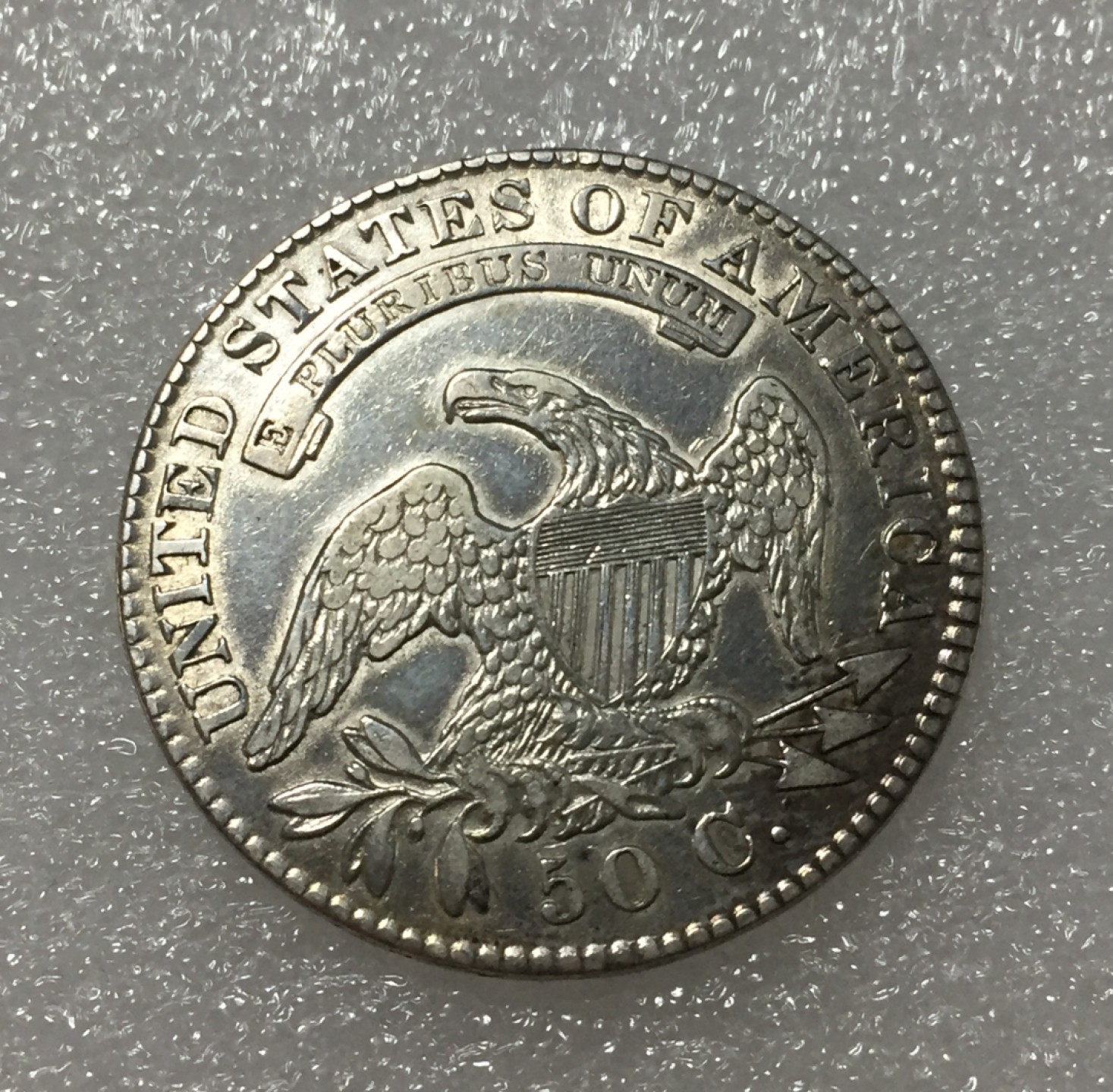 方圆集藏第四期专场 6852-美国1830年带帽50美分半美元银币