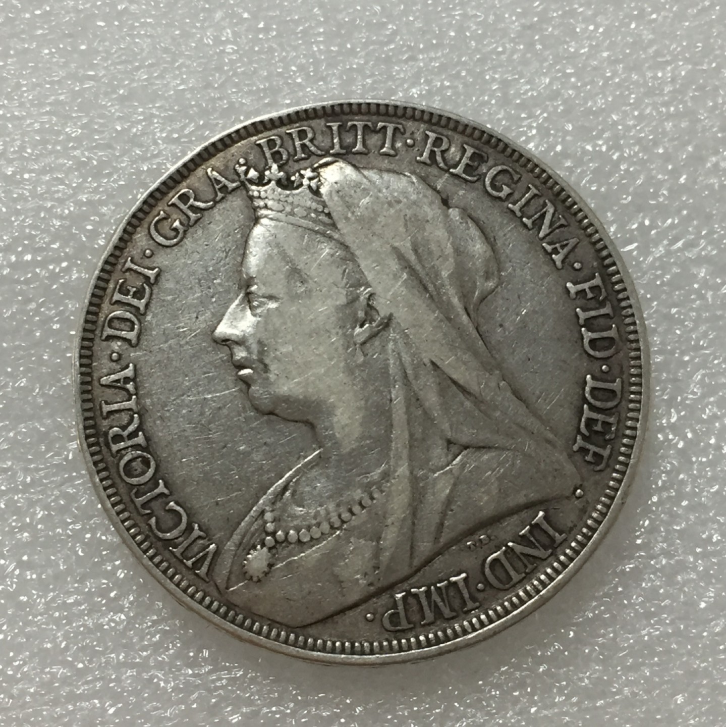 方圆集藏第四期专场 11181-英国1893年维多利亚女王披纱版马剑银币