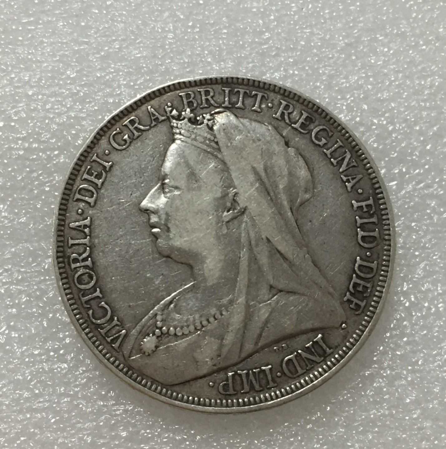 方圆集藏第四期专场 11181-英国1893年维多利亚女王披纱版马剑银币