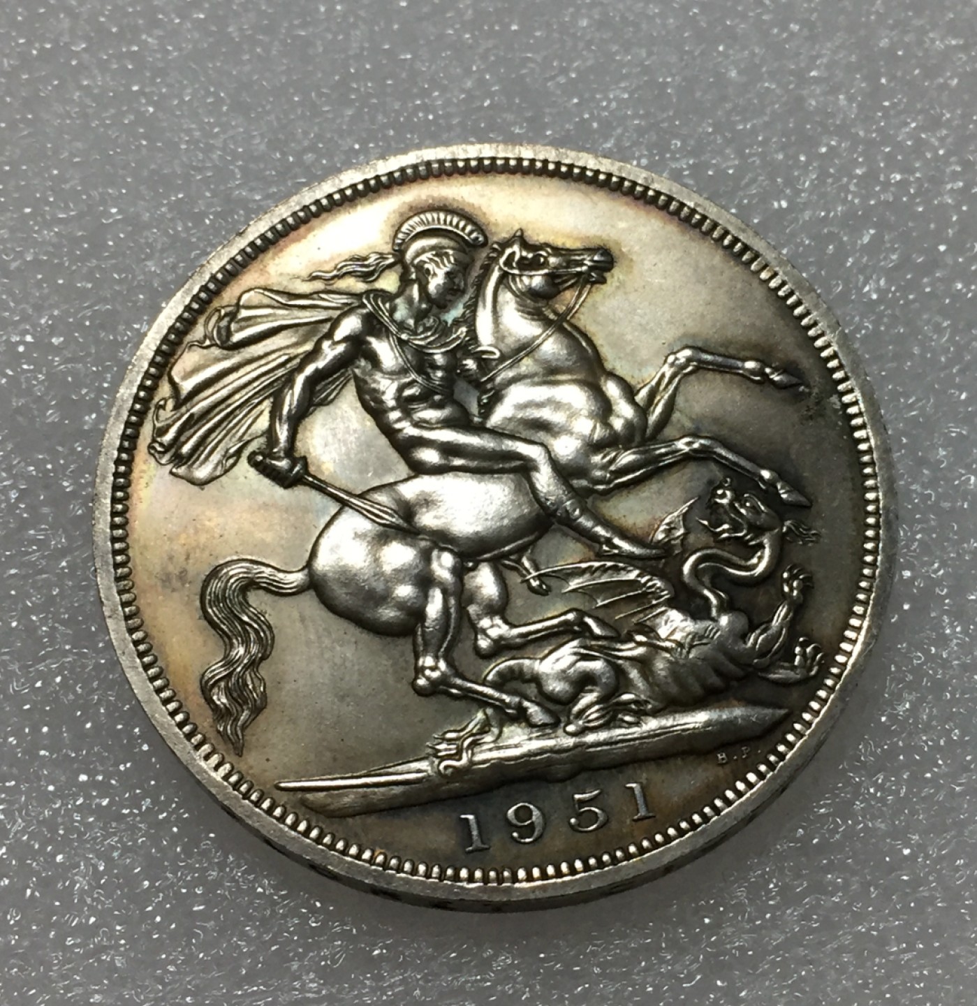 方圆集藏第四期专场 11185-英国1951年乔治六世马剑克朗