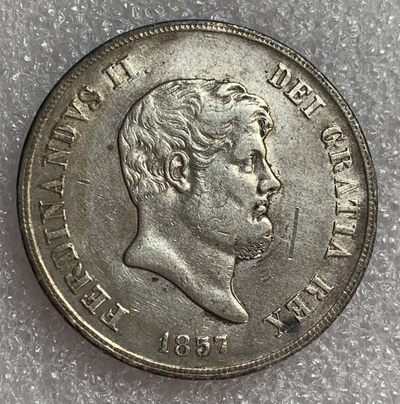 瓶子🏺第88期拍卖会 - 意大利那不勒斯和西西里岛1857年120G大银币