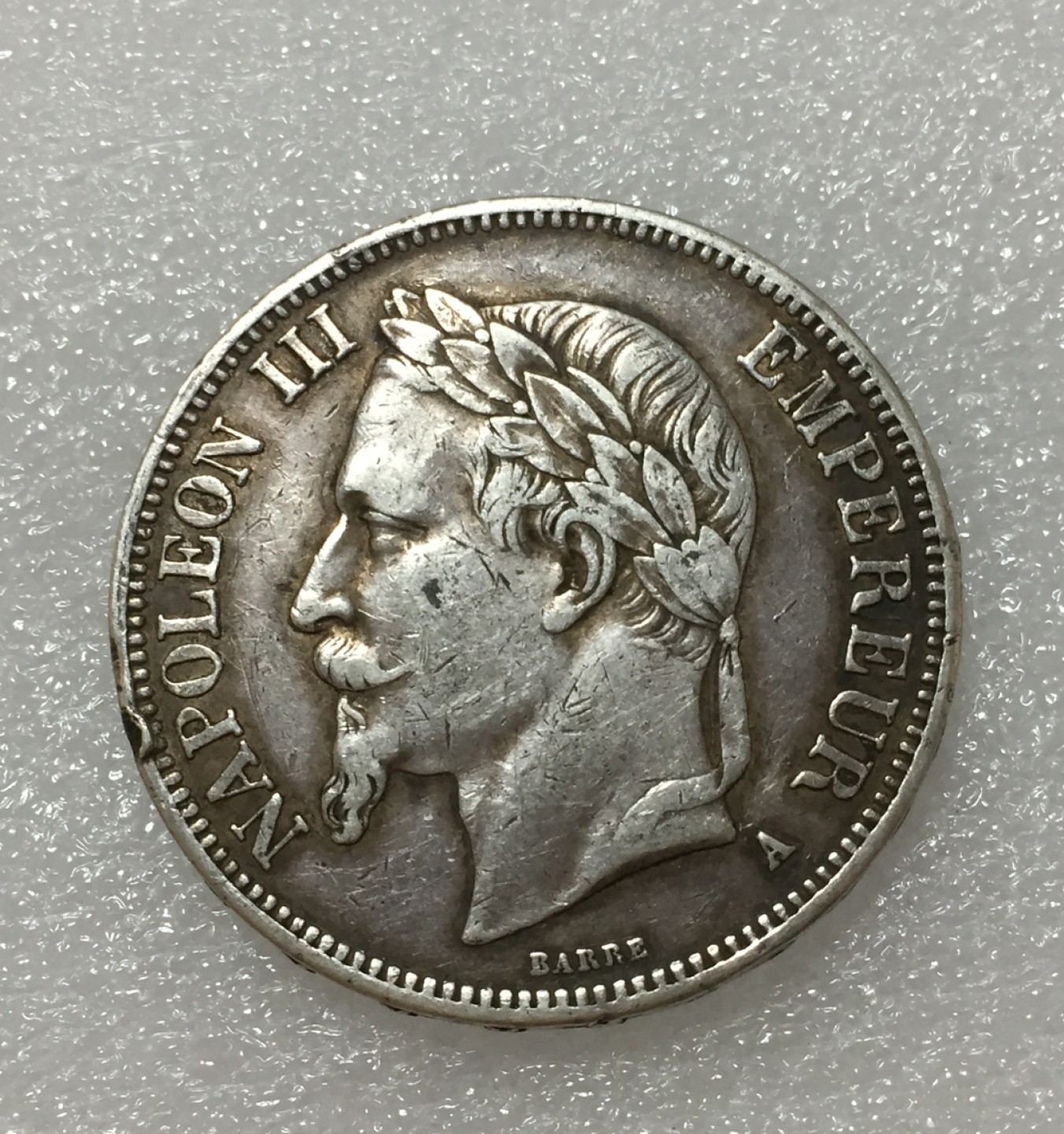 方圆集藏第四期专场 8926-法国1868年拿破仑三世5法郎大银币