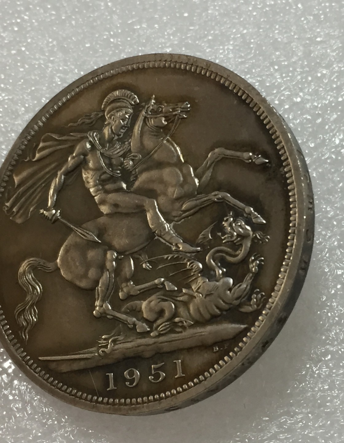 方圆集藏第四期专场 11185-英国1951年乔治六世马剑克朗