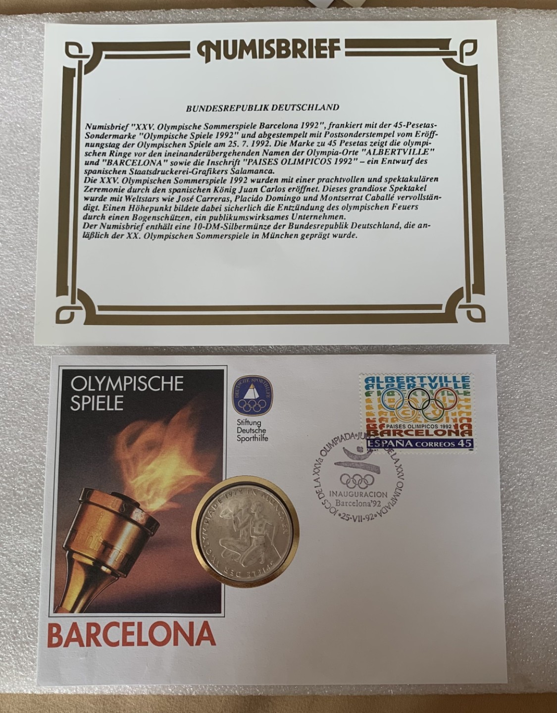 瓶子🏺第88期拍卖会 西德1972年10马克纪念银币 慕尼黑奥运会运动员跪地 银币原封（2）