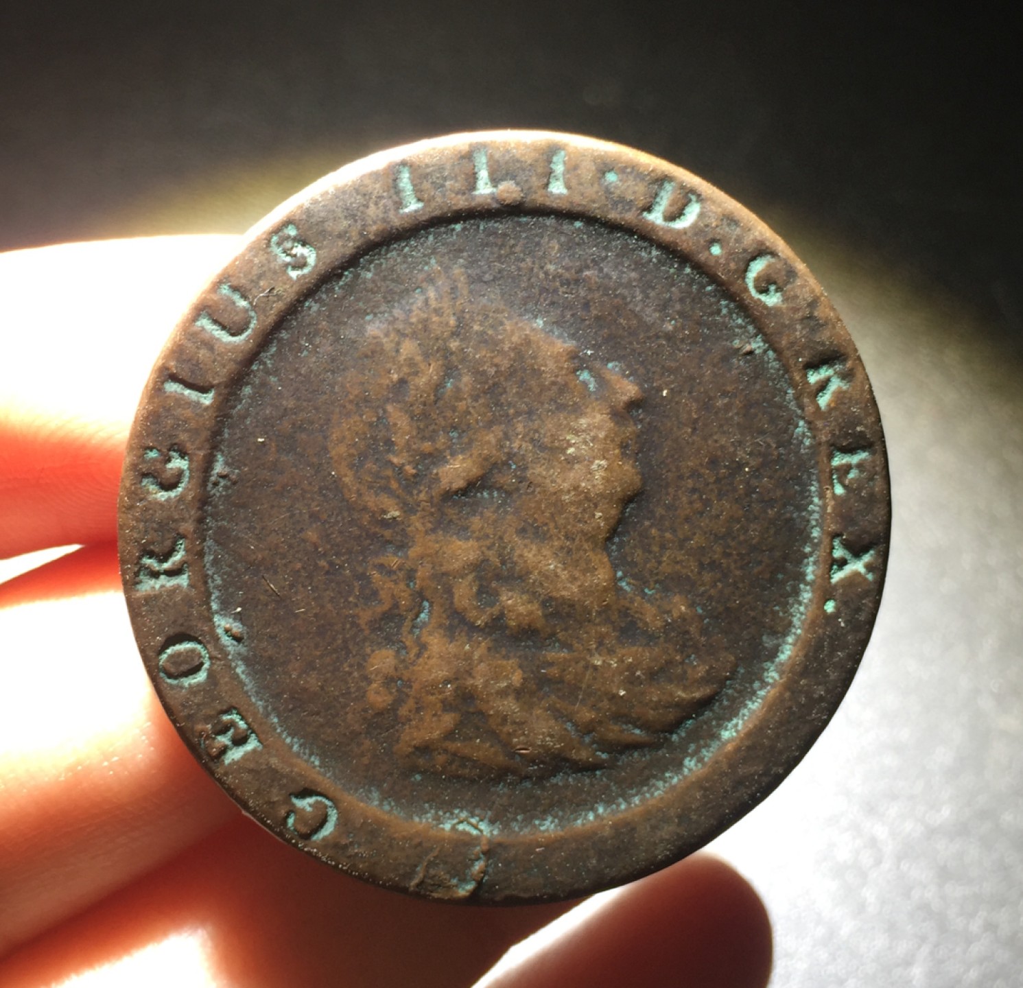 方圆集藏第四期专场 11083-英国1797年乔治三世车轮一便士铜币