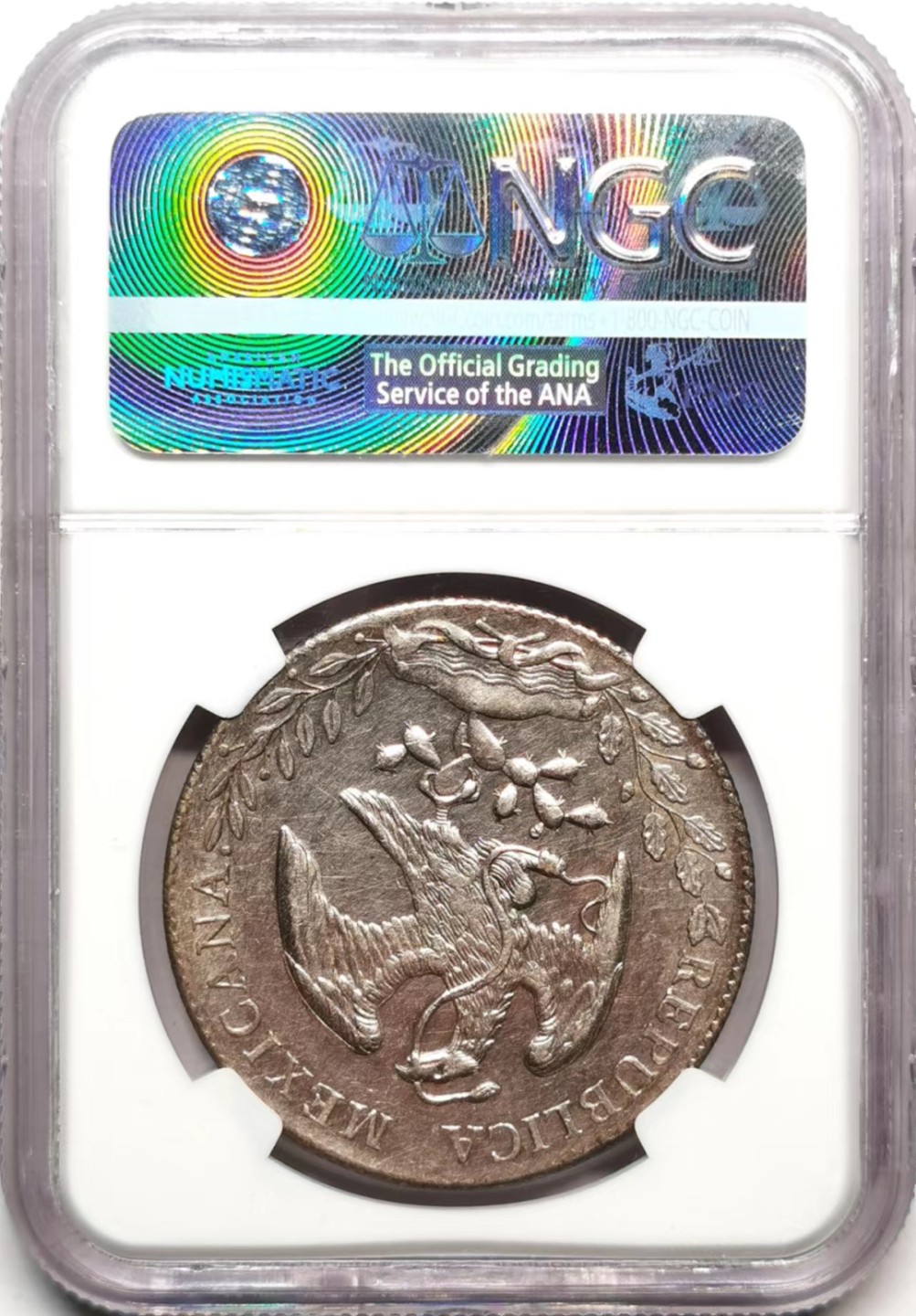 凡希社世界钱币微拍第二百三十六期 1893CN墨西哥花边鹰洋NGC-AUD