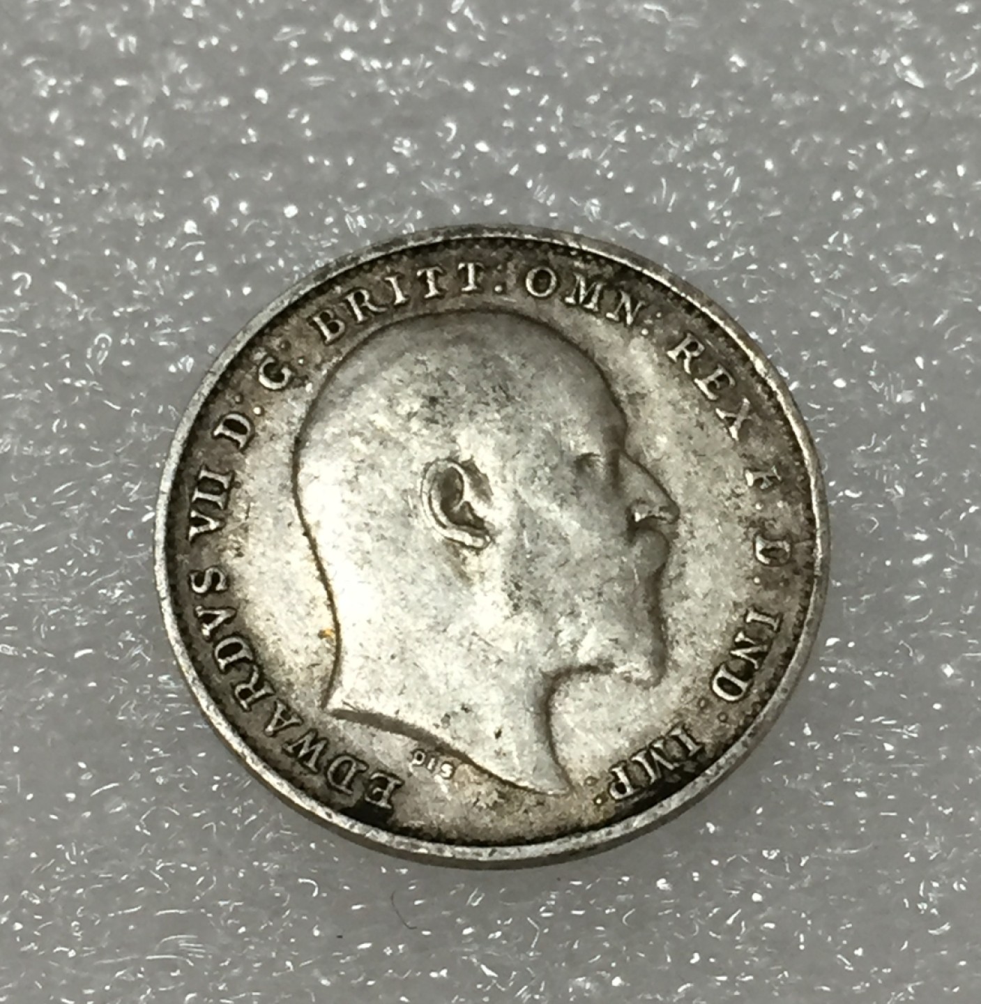 方圆集藏第四期专场 7267-英国1908年爱德华七世3便士银币高银