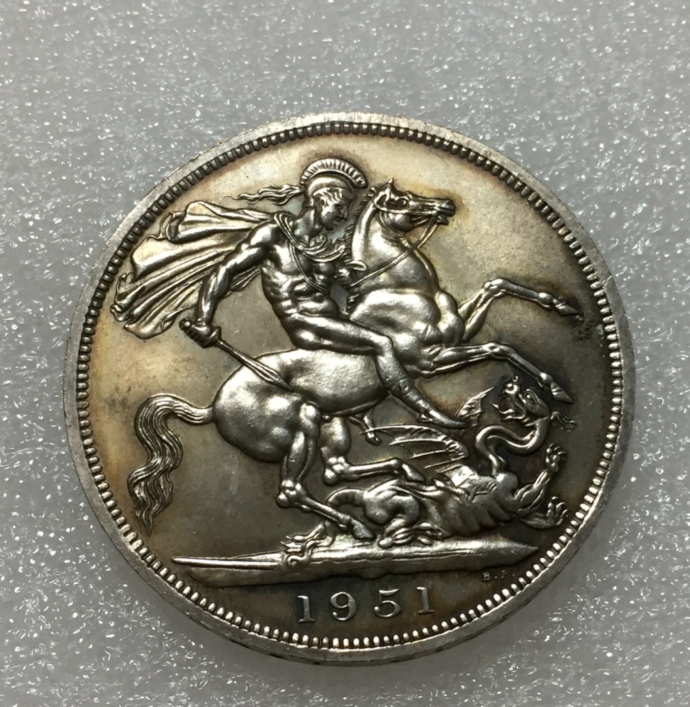 方圆集藏第四期专场 11185-英国1951年乔治六世马剑克朗