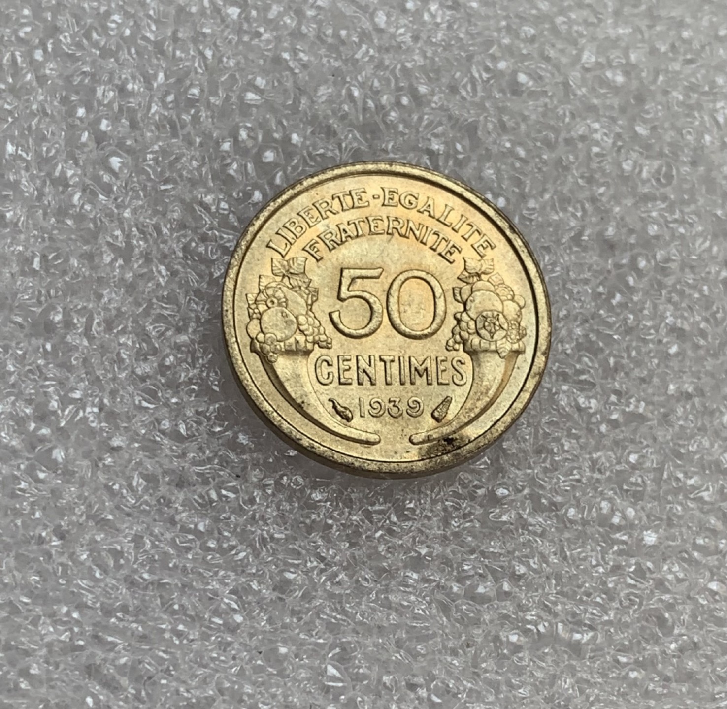 瓶子🏺第88期拍卖会 法国硬币1939年B版50分女神图案铜币