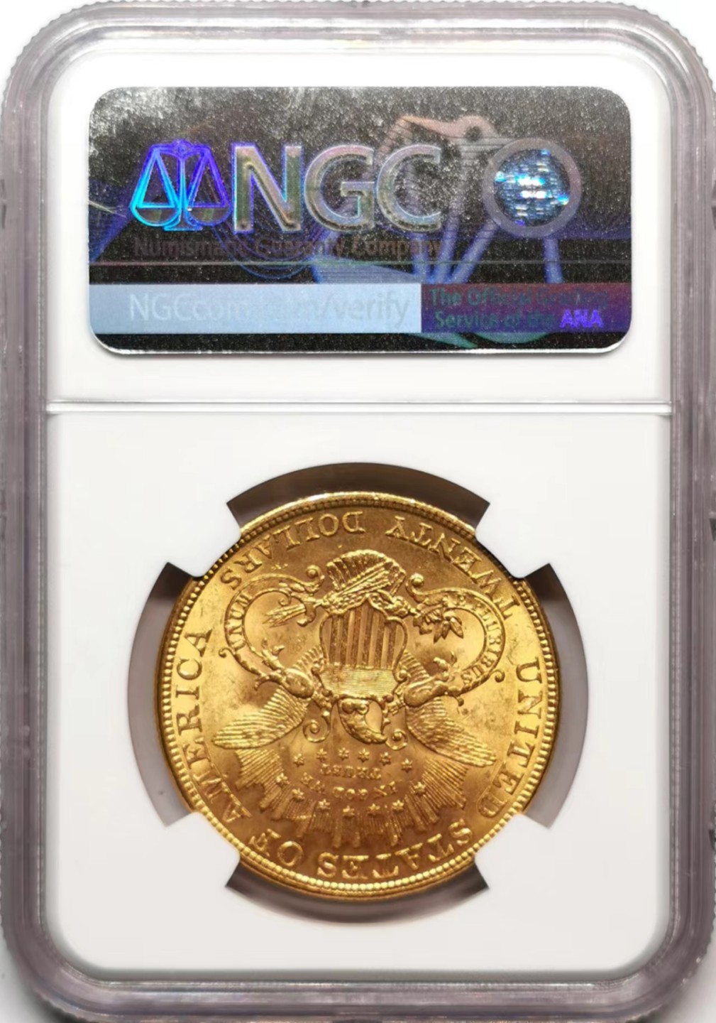 凡希社世界钱币微拍第二百三十六期 荐！1904美国女神像20元大金NGC-MS63金色明亮！