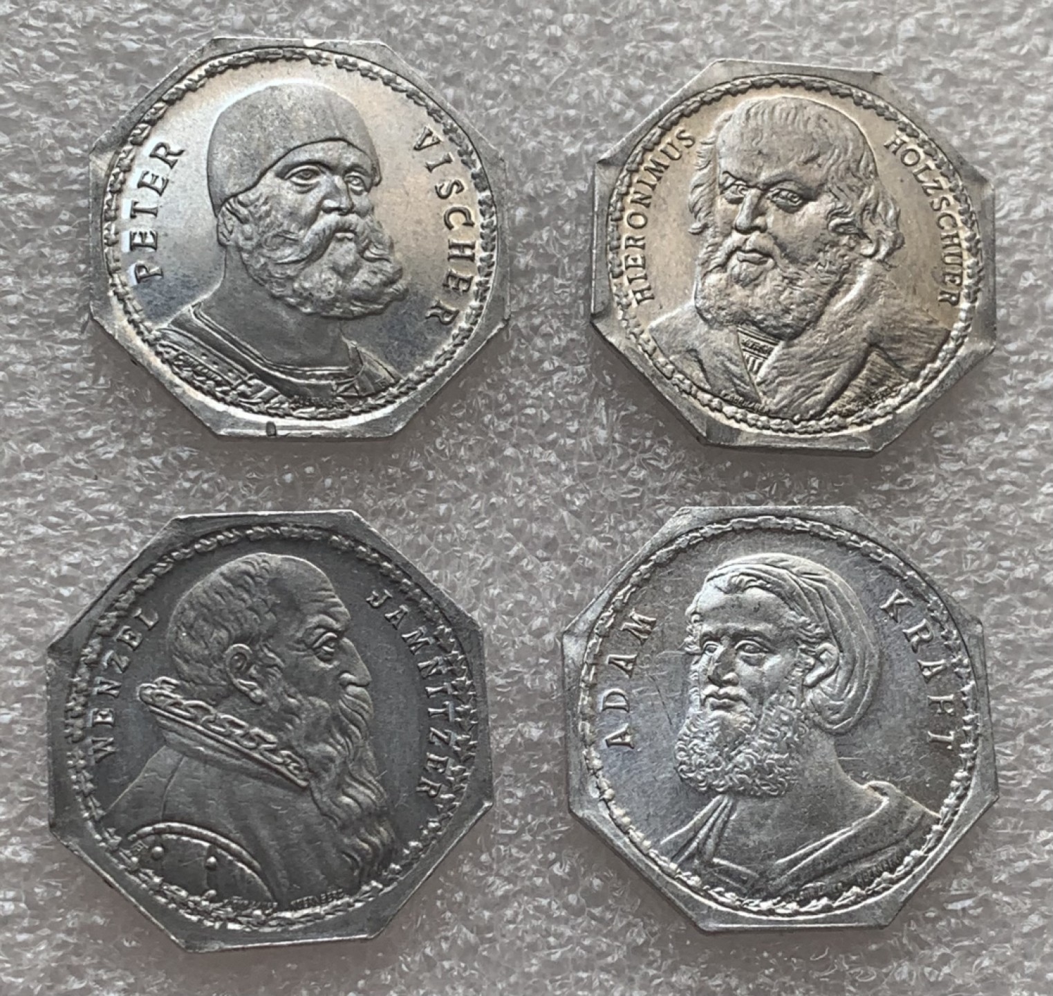 瓶子🏺第88期拍卖会 德国1920年纽伦堡电车币代用币20芬尼铝币4枚（14）