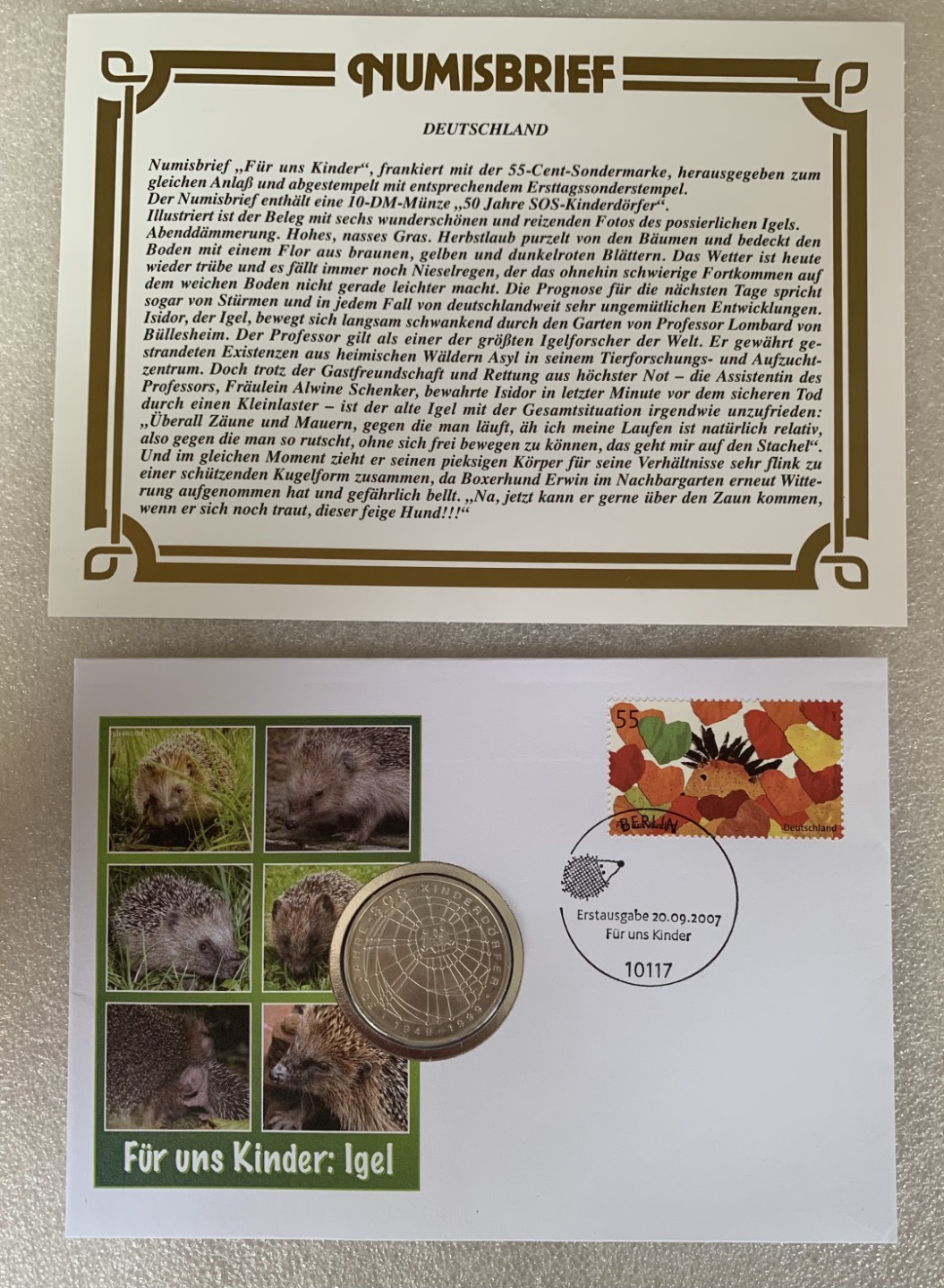 瓶子🏺第88期拍卖会 德国1999年10马克纪念银币A版 SOS儿童救援 原封（2）