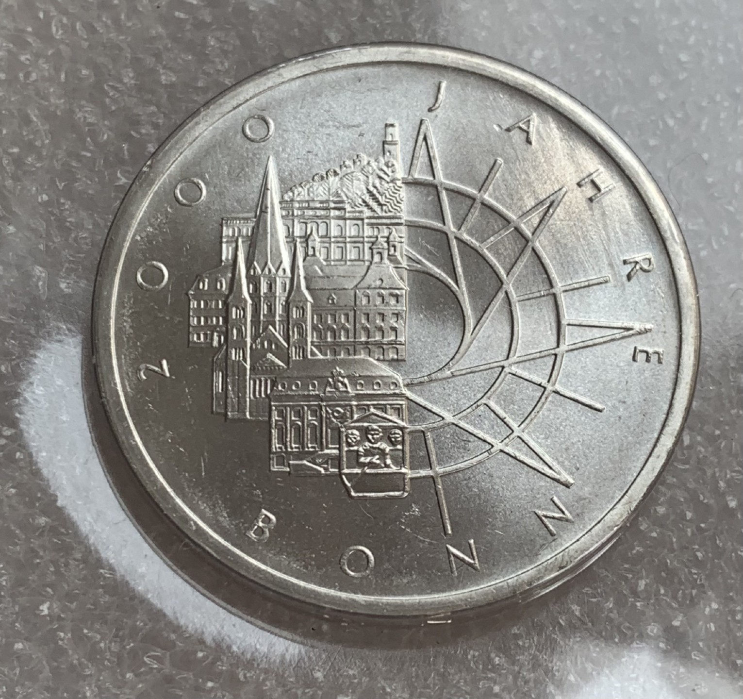 瓶子🏺第88期拍卖会 德国1989年10马克普制纪念银币D版 欧洲景点伯恩城市 原封