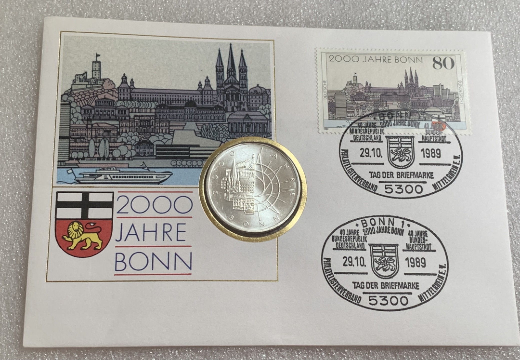 瓶子🏺第88期拍卖会 德国1989年10马克普制纪念银币D版 欧洲景点伯恩城市 原封