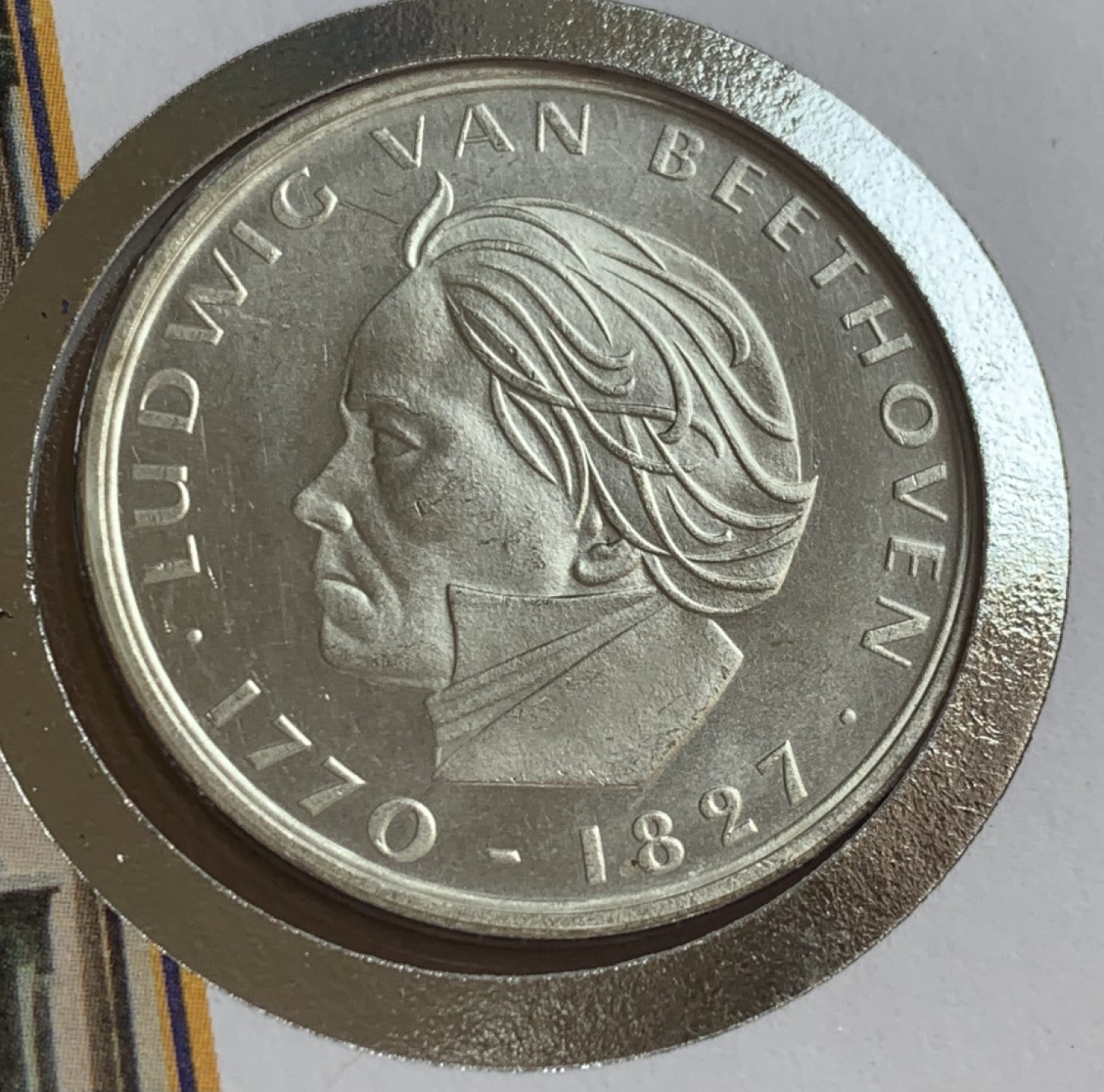 瓶子🏺第88期拍卖会  联邦德国银币1970年5马克银质纪念币 著名音乐家贝多芬 原封（2）