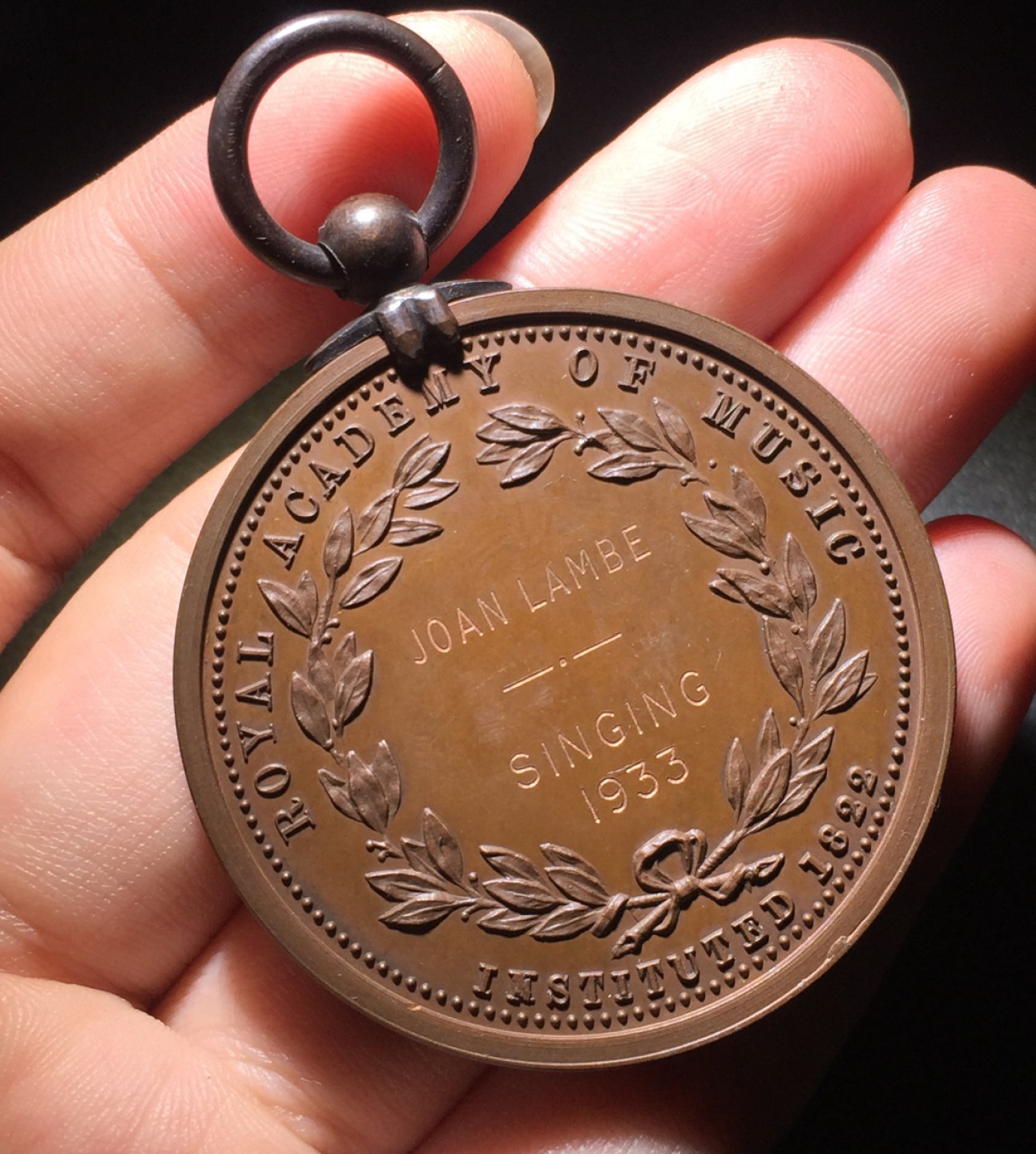 方圆集藏第四期专场 11423-英国1933年皇家音乐学院铜章