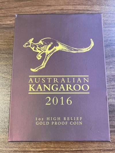 【海寧潮E】澳大利亚2016年袋鼠系列1盎司袋鼠纪念金币NGC-PF70首期特殊标原盒证书光金价13000多