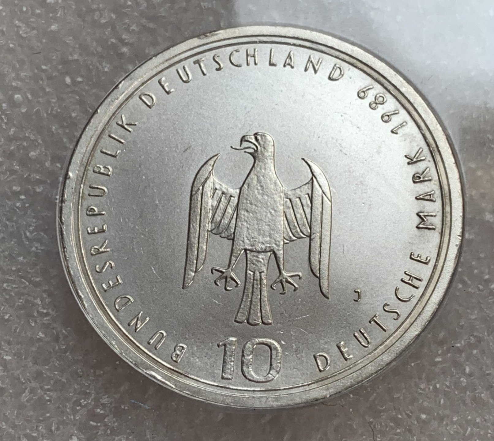 瓶子🏺第88期拍卖会  德国1989年10马克普制纪念银币J版 欧洲景点汉堡港市 原封（2）