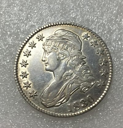 方圆集藏第四期专场 - 6852-美国1830年带帽50美分半美元银币