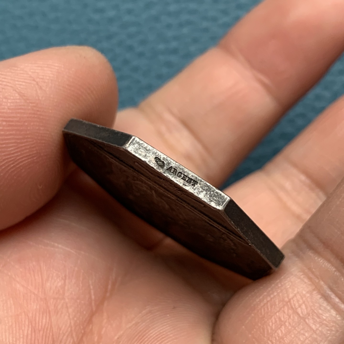 《竞宝斋》第157场-法国八角与章 专场！周日，周一，周四 3场 (全场包邮) 法国八角银质代币，波尔多地区公证人，18.9g，33.5mm，丰饶角边铭