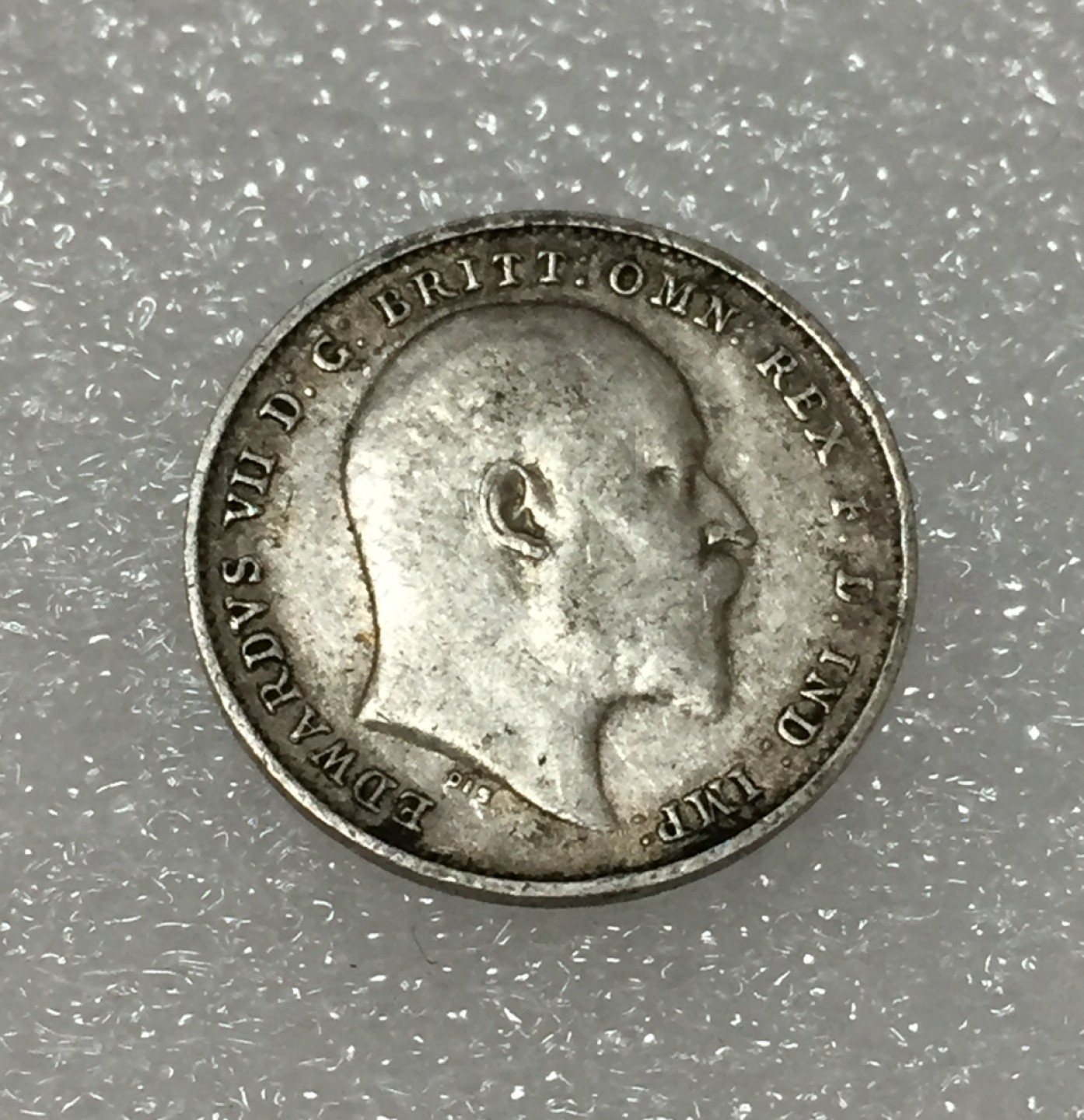 方圆集藏第四期专场 7267-英国1908年爱德华七世3便士银币高银