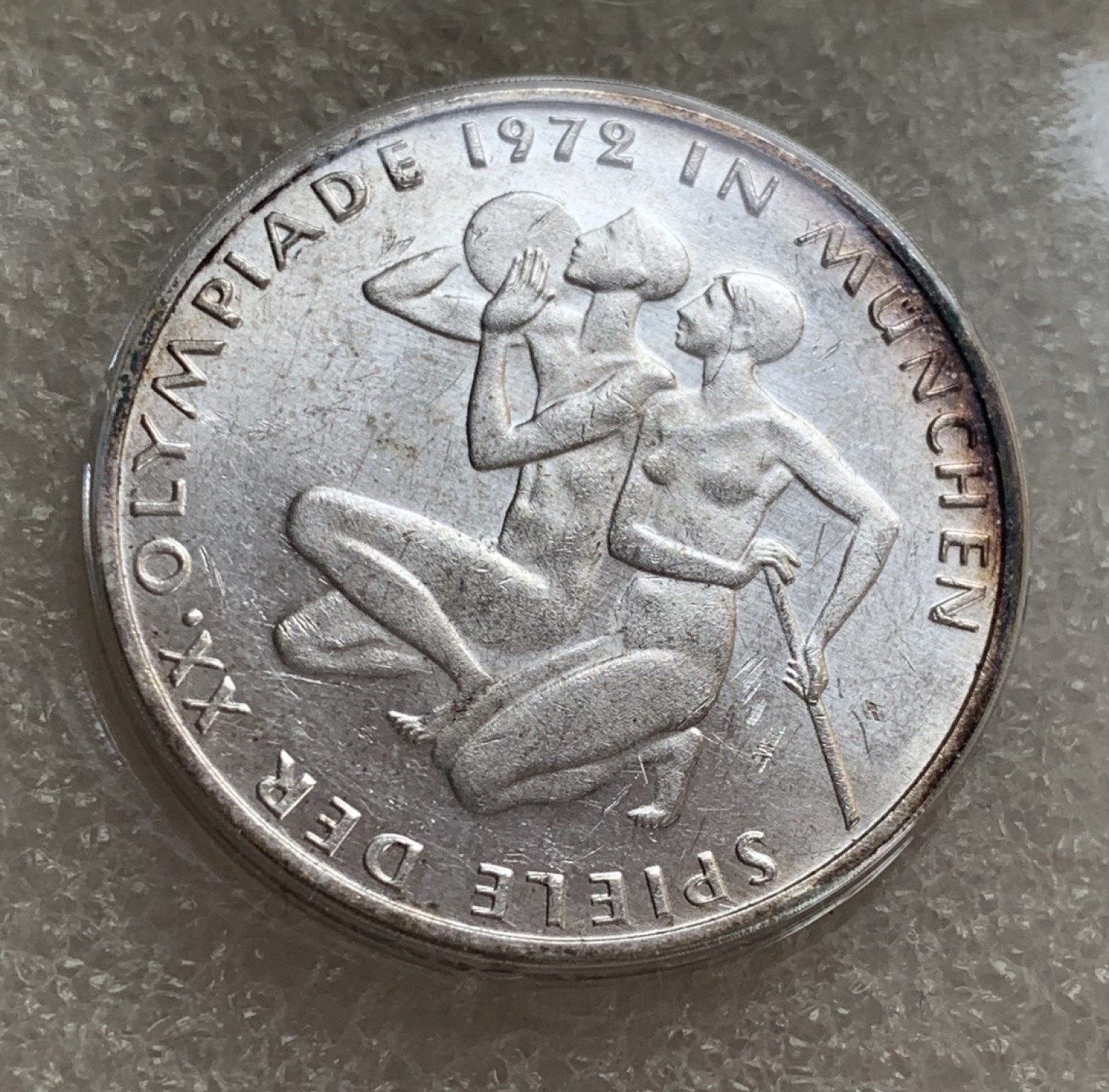 瓶子🏺第88期拍卖会 西德1972年10马克纪念银币慕尼黑奥运会.运动员跪地 原封