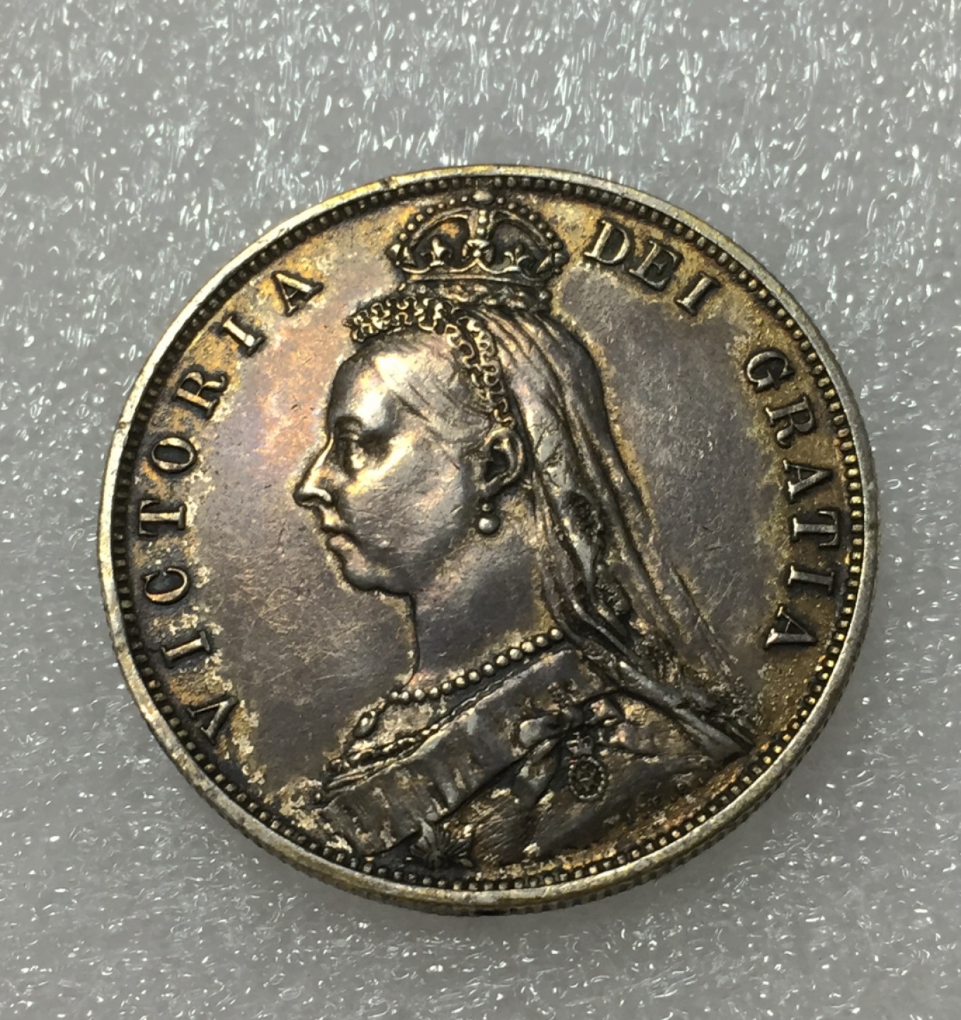 方圆集藏第四期专场 9524-英国1887年维多利亚女王半克朗银币