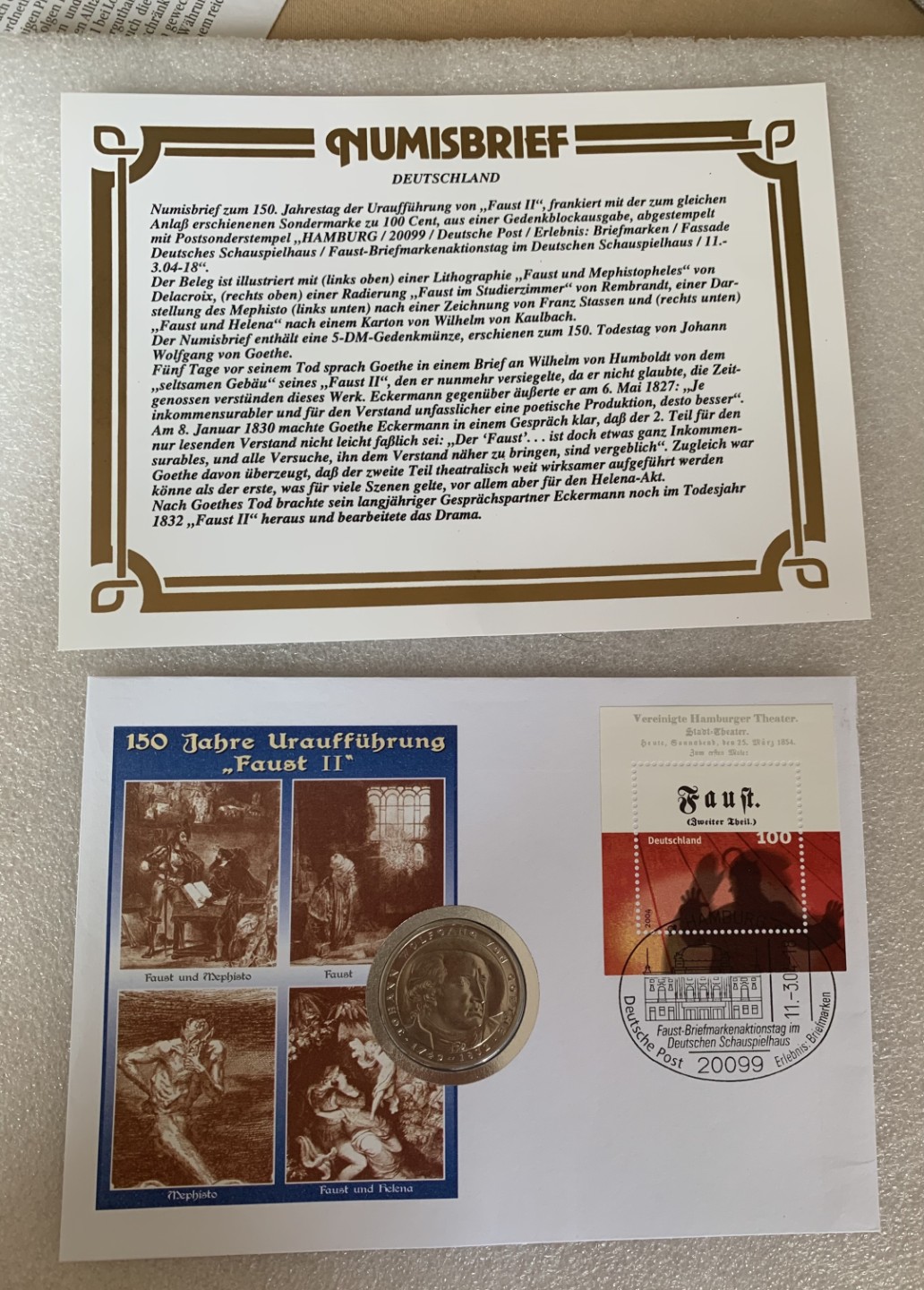 瓶子🏺第88期拍卖会 德国1982年5马克纪念币G厂普制精制 歌德  原封