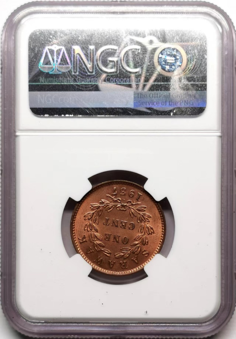 凡希社世界钱币微拍第二百三十六期 1937H沙捞越1分铜币NGC-MS64原铜光！