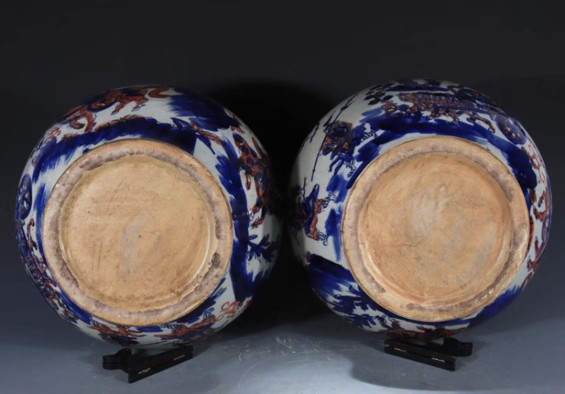 青花鬼谷子下山天字茶叶壺  茶道具    装飾品   工芸品 美術品 置物 青花鬼谷子下山天字茶叶壺 茶道具 装飾品 工芸品 美術品 置物