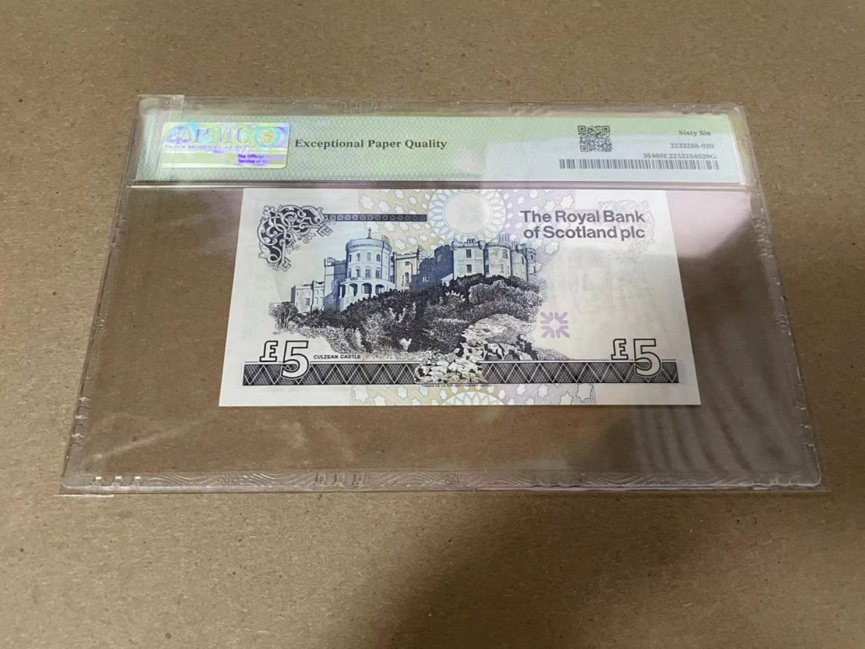 【Blue Auction】✨世界纸币精拍第316期——周日畅拍场 【千位小号无47】苏格兰 2005年5镑 PMG66EPQ 