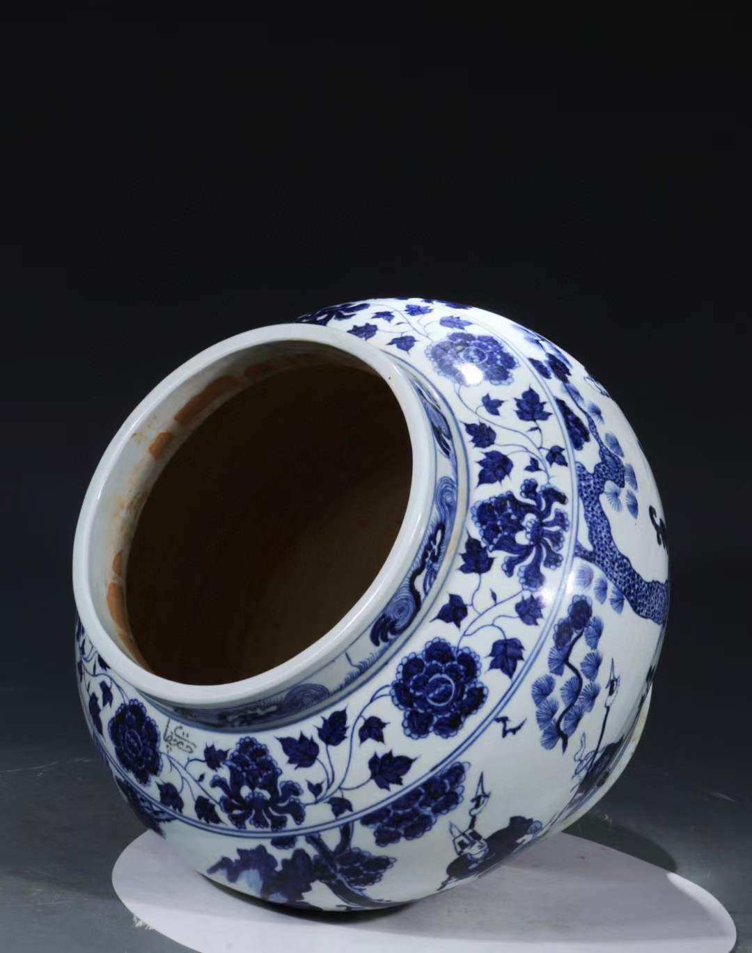 旧藏 元青花【鬼谷子下山】人物故事纹罐