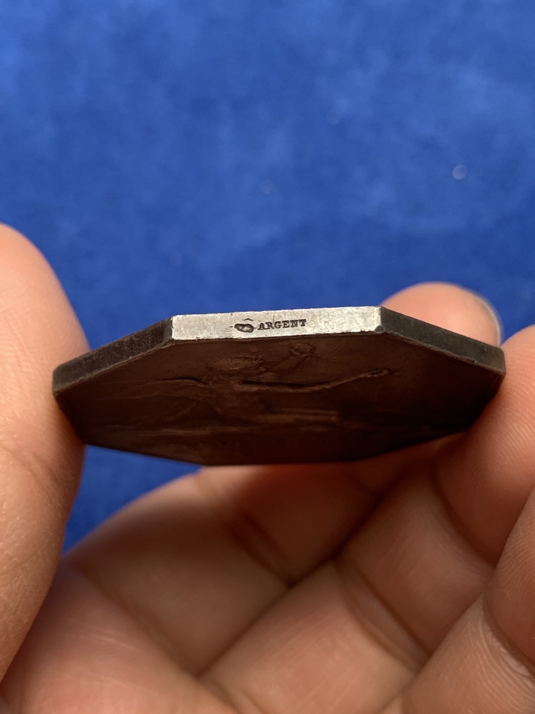 《竞宝斋》第157场-法国八角与章 专场！周日，周一，周四 3场 (全场包邮) 法国八角银质代币，里昂商会，34.81g，41.7mm，丰饶角边铭