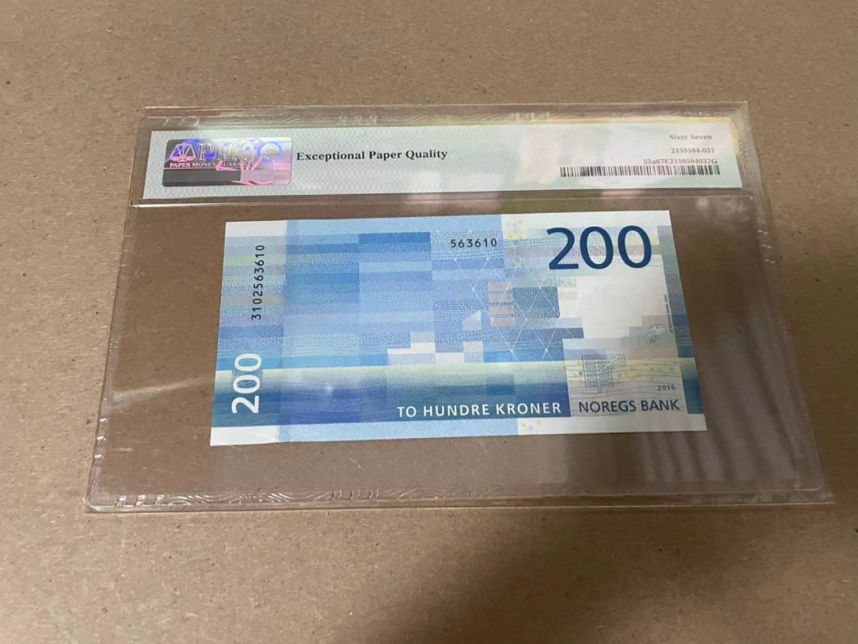 【Blue Auction】✨世界纸币精拍第316期——周日畅拍场 【无47】挪威 2016年200克朗 PMG67EPQ 