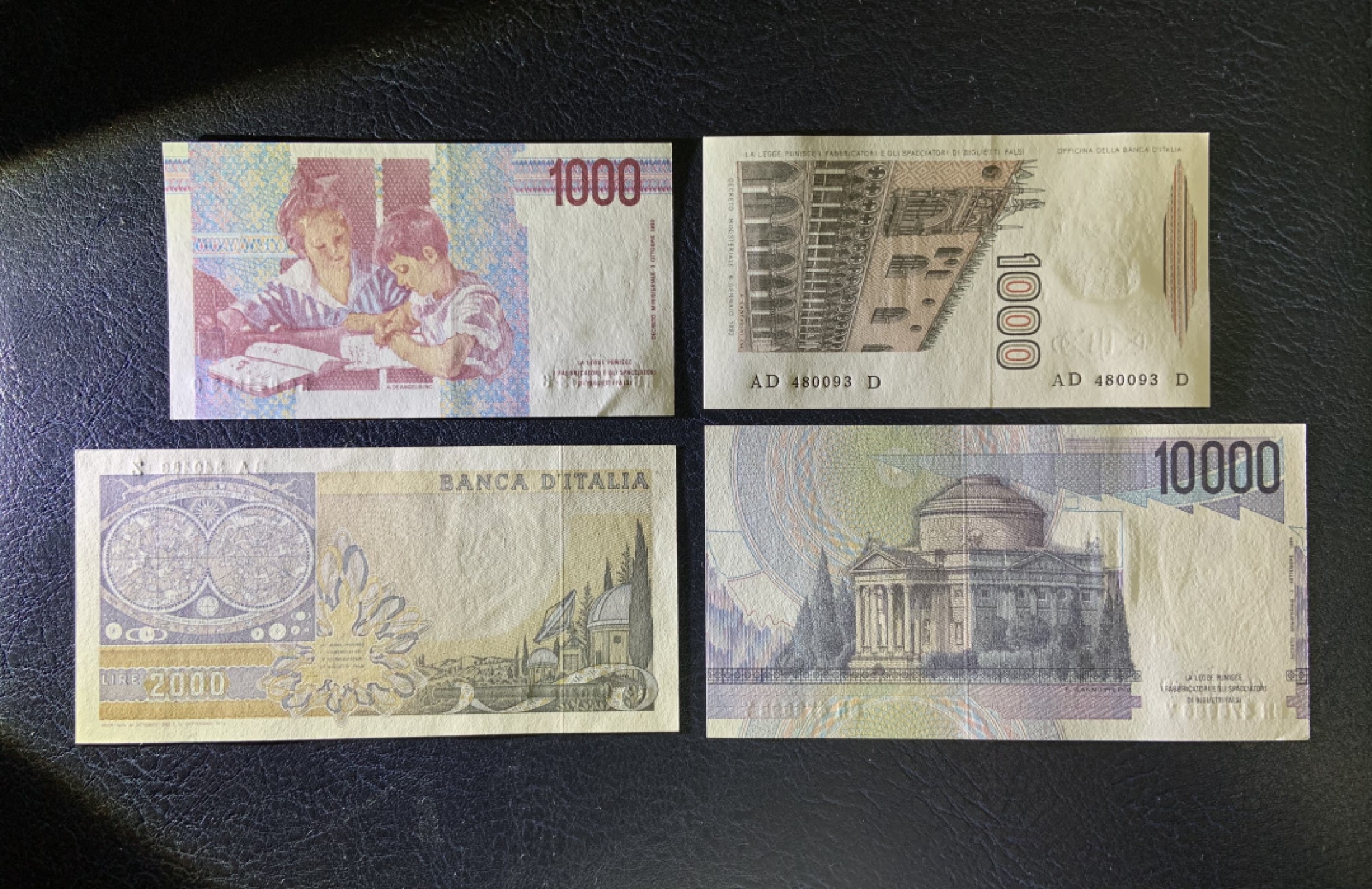 收藏联盟Quantum Auction 第253期拍卖  意大利1980-83年1000-10000里拉 品相UNC 1000和10000角有瑕疵