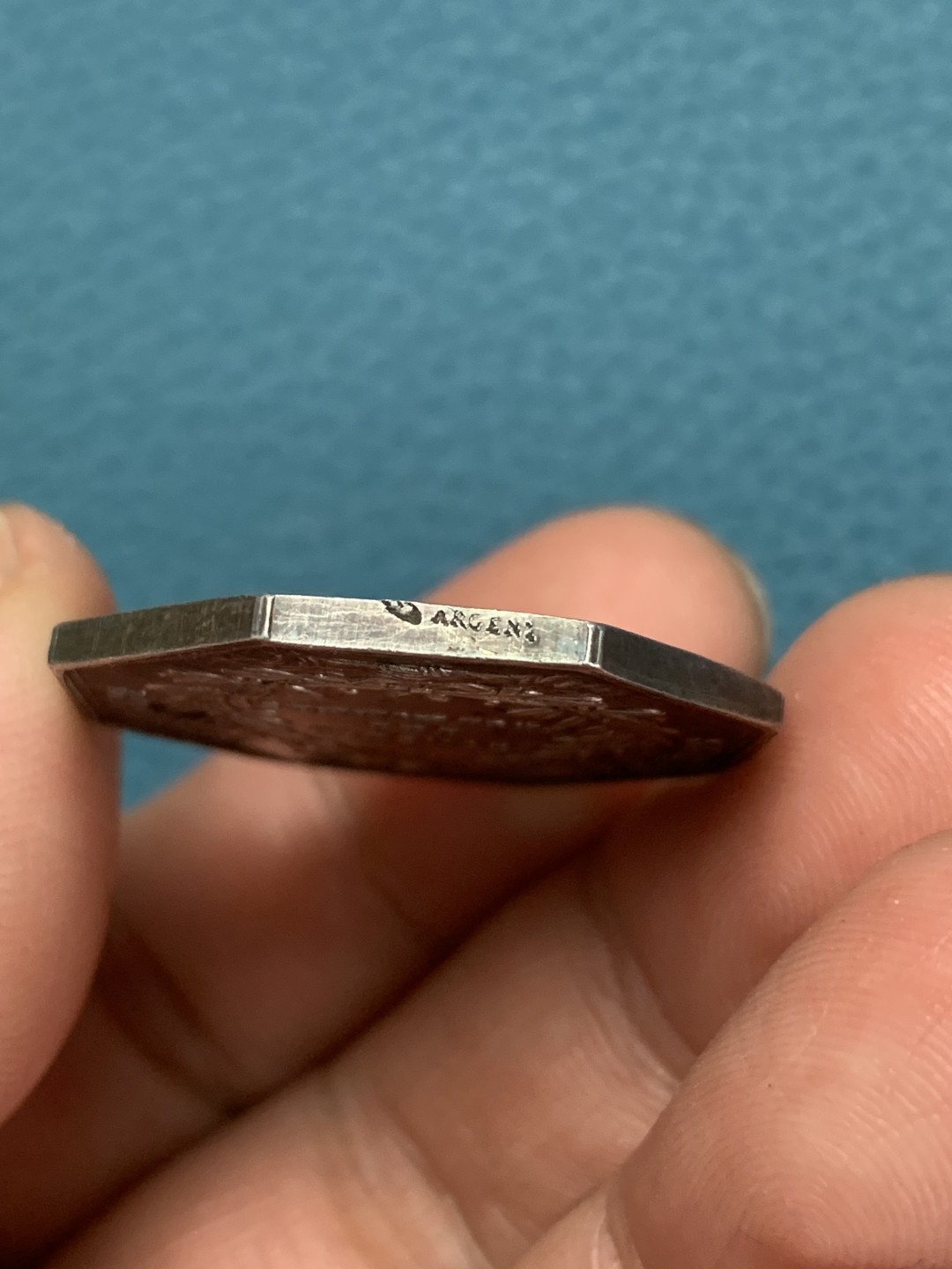 《竞宝斋》第157场-法国八角与章 专场！周日，周一，周四 3场 (全场包邮) 法国八角银质代币，里昂法律和法律劳工委员会，13.72g，29.8mm，丰饶角边铭