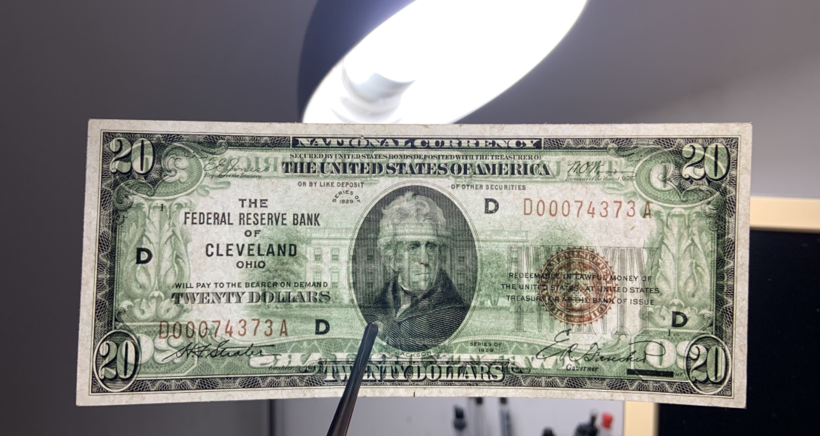 收藏联盟Quantum Auction 第253期拍卖  美国1929年国民银行券 品相UNC 细节如图