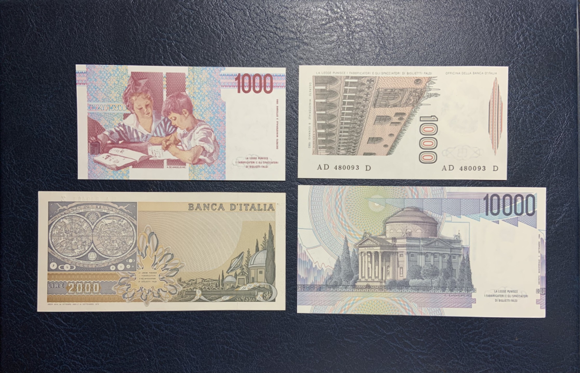 收藏联盟Quantum Auction 第253期拍卖  意大利1980-83年1000-10000里拉 品相UNC 1000和10000角有瑕疵