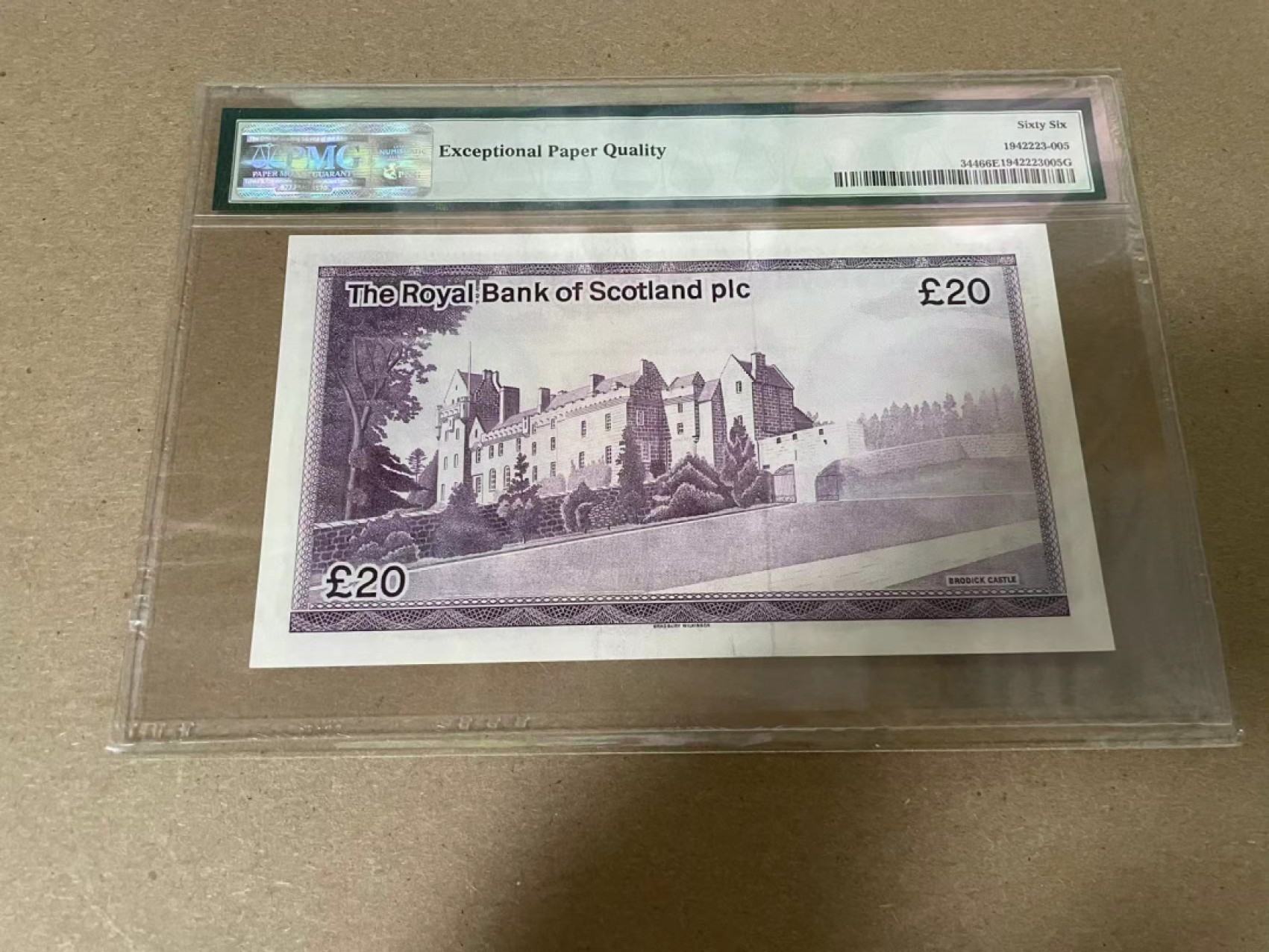 【Blue Auction】✨世界纸币精拍第316期——周日畅拍场 苏格兰 1982-85年20镑 BWC出品 PMG66EPQ 