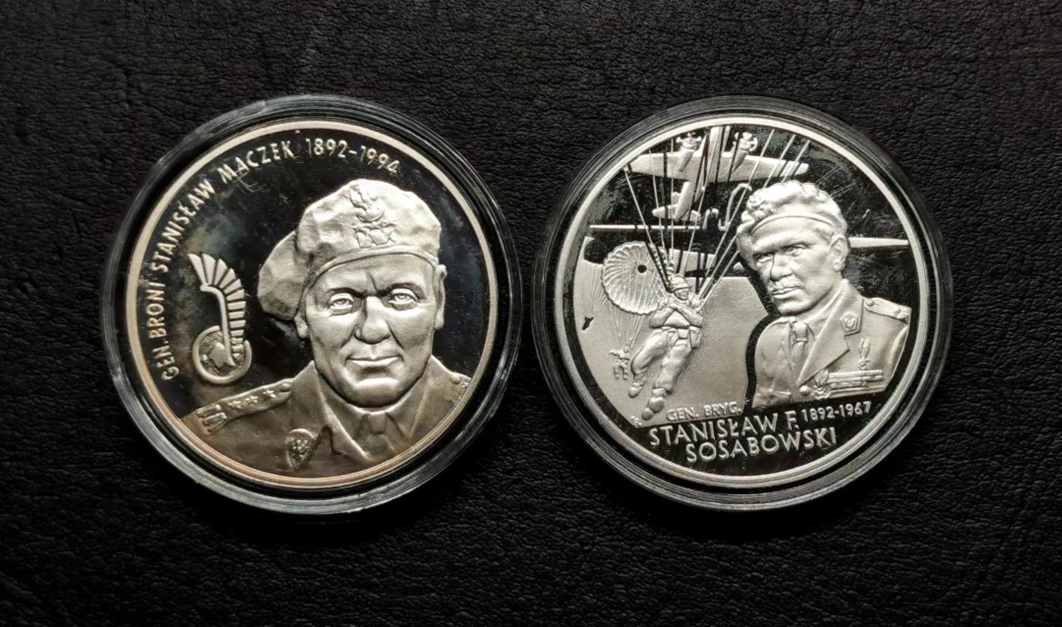 凡希社世界钱币微拍第二百三十六期 波兰二战纪念银币两枚一组